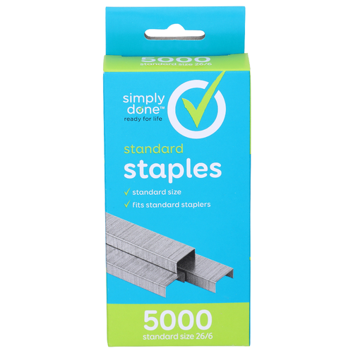 Simply Done Standard Staples - 5000 Count