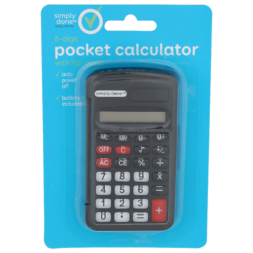 Simply Done 8-Digit Pocket Calculator - 1 Each
