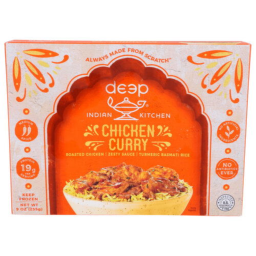 Deep Indian Kitchen Chicken Curry With Seasoned Basmati Rice - 9 Ounce
