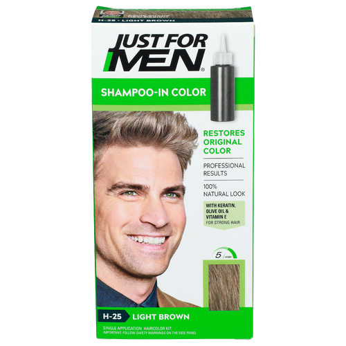 Just For Men H-25 • Light Brown Shampoo-In Color - 2.2 Fluid Ounce