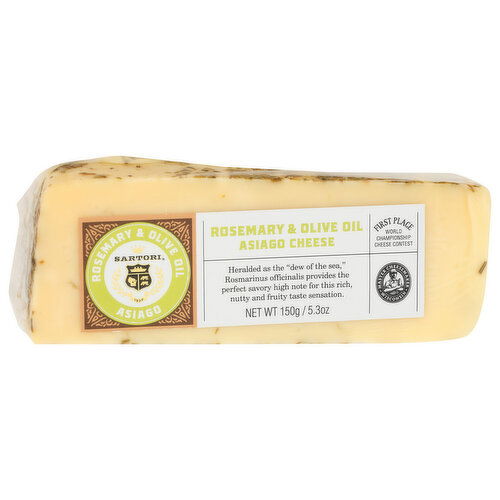 Sartori Rosemary Wedge Cheese Rosemary & Olive Oil Asiago And Ew Wedges - 5.3 Ounce - 1 Count