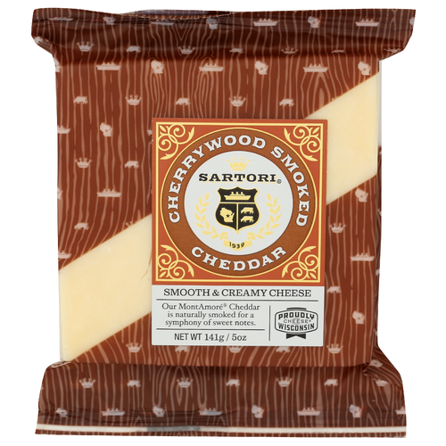 Sartori Cherrywood Smoked Brick Cheddar - 141 Gram Image 1 of 4