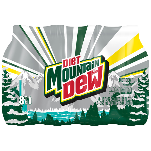Mountain Dew Diet Soda Citrus - 96 Fluid Ounce