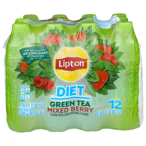 Lipton Mixed Berry Diet Green Tea - 16.9 Fluid Ounce - 12 Count