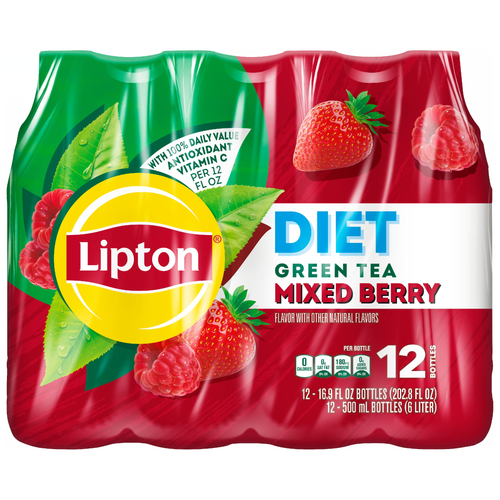 Lipton Diet Green Tea Mixed Berry - 202.8 Fluid Ounce