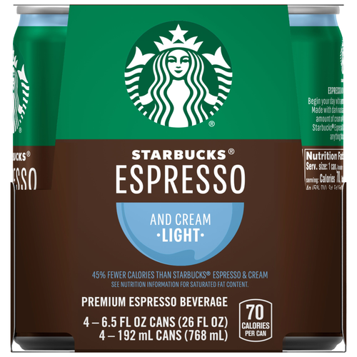 Starbucks Premium Espresso Beverage And Cream Light - 26 Fluid Ounce