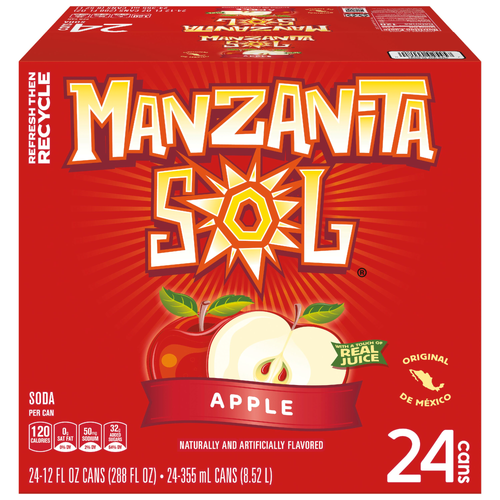 Manzanita Sol Soda Apple Naturally & Artificially Flavored - 288 Fluid Ounce