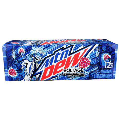 Mtn Dew Raspberry Citrus Flavor And Ginseng Voltage - 12 Fluid Ounce - 12 Count