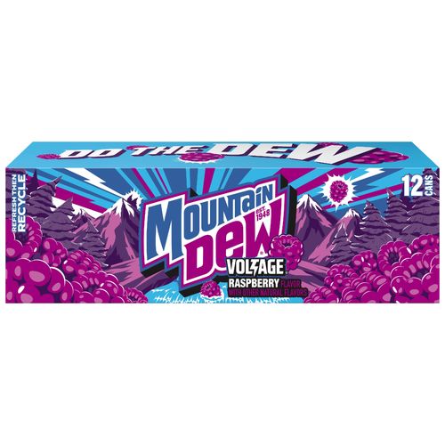 Mountain Dew Voltage Soda Raspberry - 144 Fluid Ounce