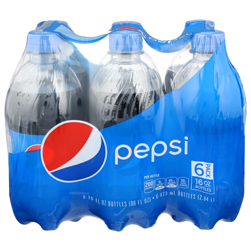 Pepsi-Cola - 16 Fluid Ounce - 6 Count