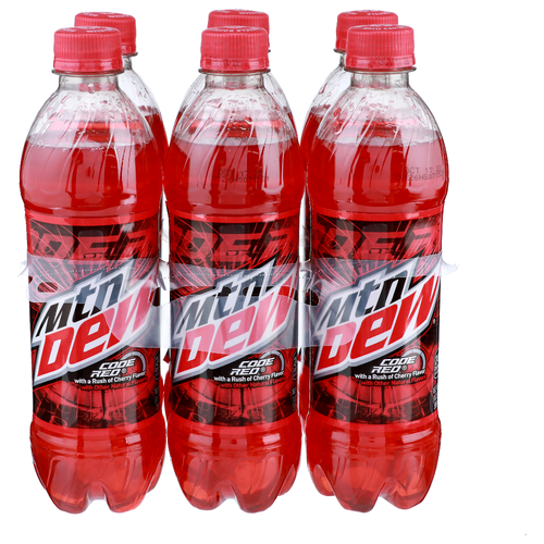 Mtn Dew Cherry Code Red - 16.9 Fluid Ounce - 6 Count