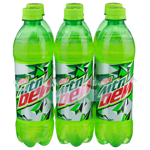 Mtn Dew Diet Low Calorie - 16.9 Fluid Ounce - 6 Count