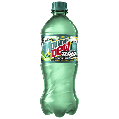 Mountain Dew Baja Blast Soda Tropical Lime - 20 Fluid Ounce - 1 Count