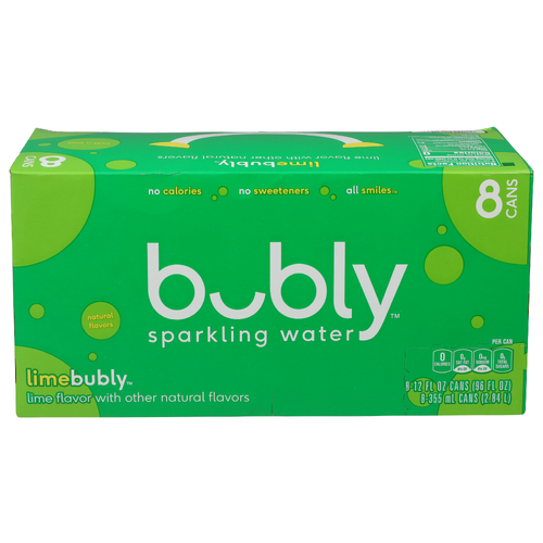 Bubly Sparkling Water Lime - 12 Fluid Ounce - 8 Count