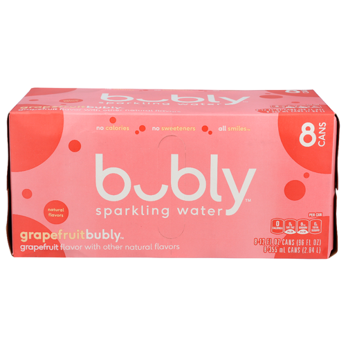 Bubly Sparkling Water Grapefruitbubly - 12 Fluid Ounce - 8 Count