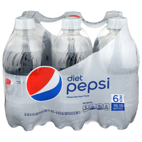 Pepsi-Cola Diet - 16 Fluid Ounce - 6 Count