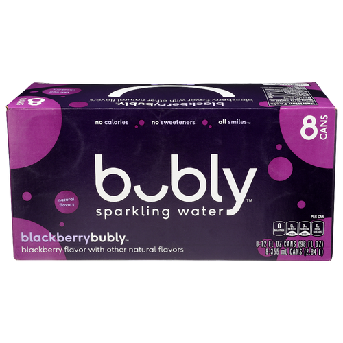 Bubly Sparkling Water Blackberry Flavor - 12 Fluid Ounce - 8 Count