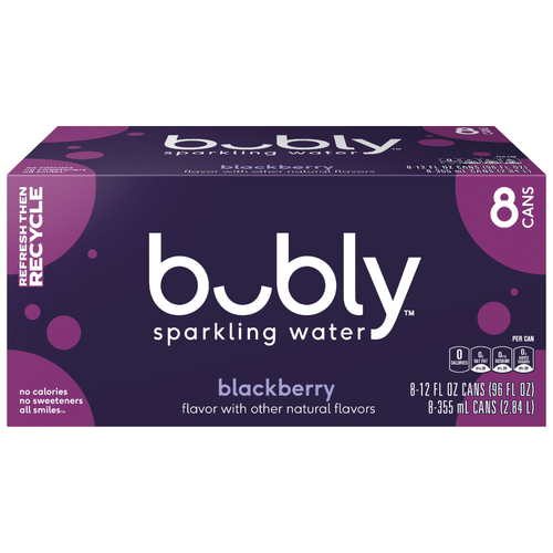 Bubly Sparkling Water Blackberry - 96 Fluid Ounce