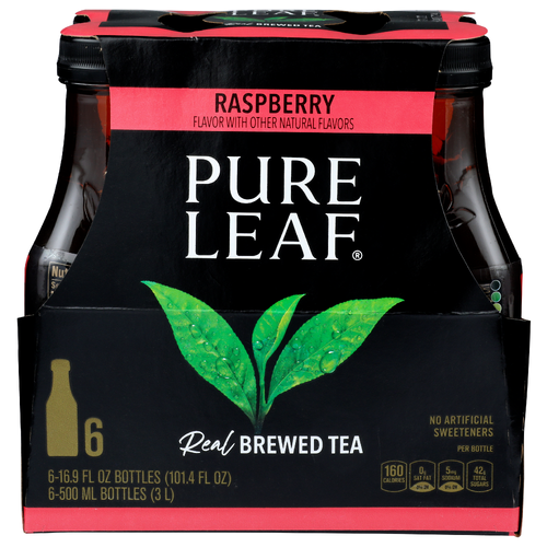 Pure Leaf Raspberry Real Brewed Tea - 16.9 Fluid Ounce - 6 Count
