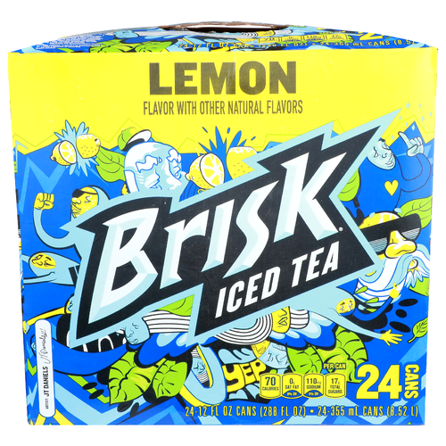 Brisk Lemon Iced Tea - 12 Fluid Ounce - 24 Count