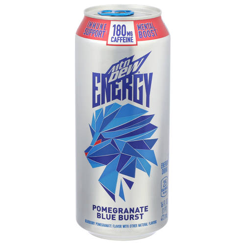 Mtn Dew Energy Pomegranate Blue Burst Drink - 16 Fluid Ounce Image 1 of 4