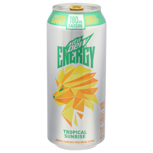 Mtn Dew Energy Tropical Sunrise Drink - 16 Fluid Ounce Image 1 of 4