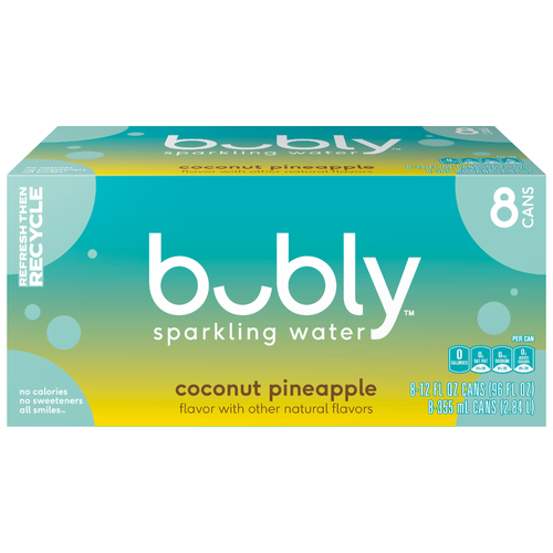 Bubly Sparkling Water Coconut Pineapple - 96 Fluid Ounce - 1 Count