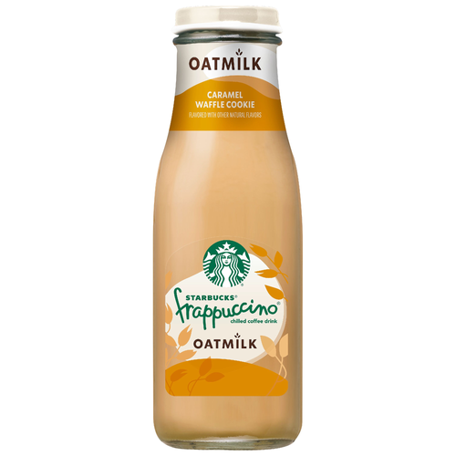 Starbucks Frappuccino Chilled Coffee Drink Oatmilk Caramel Waffle Cookie Bottle - 13.7 Fluid Ounce