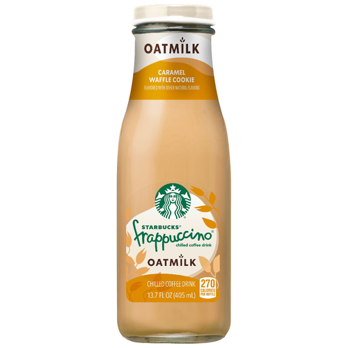 Starbucks Frappuccino Chilled Coffee Drink Oatmilk Caramel Waffle Cookie Bottle - 13.7 Fluid Ounce