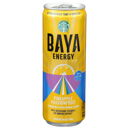 Baya Energy Pineapple Passionfruit Sparkling Drink - 12 Fluid Ounce