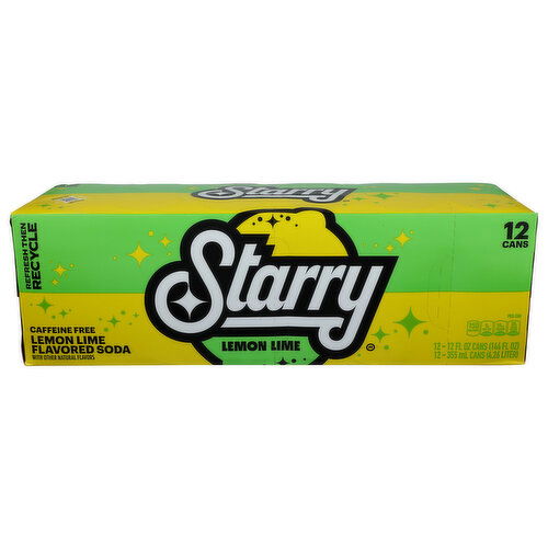 Starry Lemon Lime 12 - 12 Fluid Ounce - 12 Count
