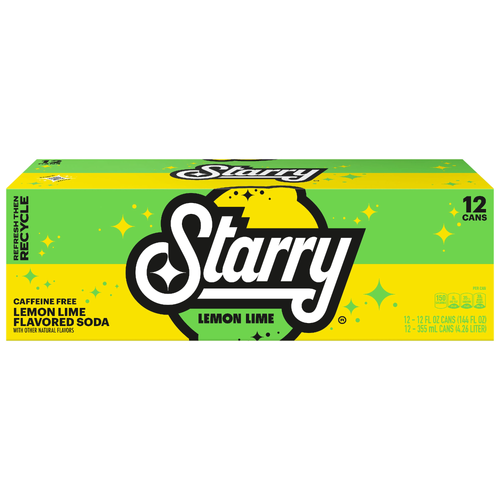 Starry Soda Lemon Lime - 144 Fluid Ounce