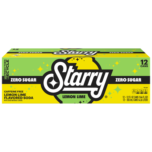 Starry Zero Sugar Soda Lemon Lime - 144 Fluid Ounce - 1 Count