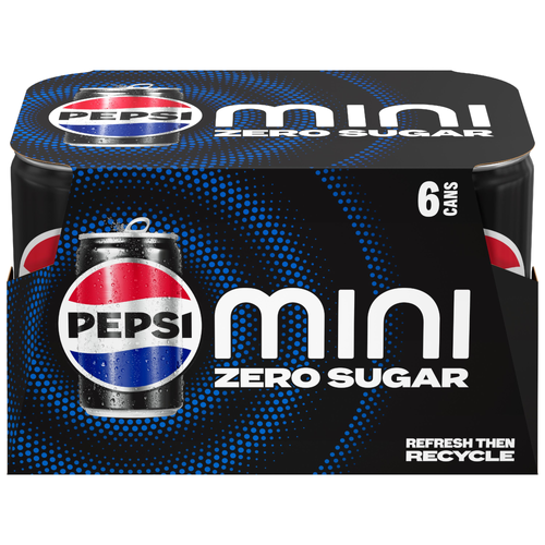 Pepsi Zero Sugar Mini Soda Cola - 45 Fluid Ounce