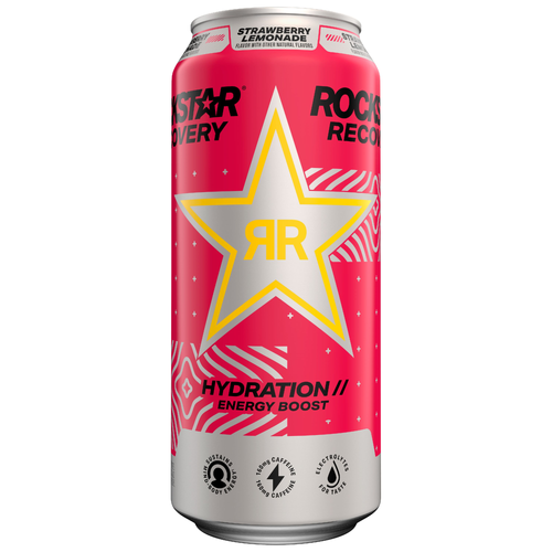 Rockstar Recovery Energy Drink Strawberry Lemonade - 16 Fluid Ounce