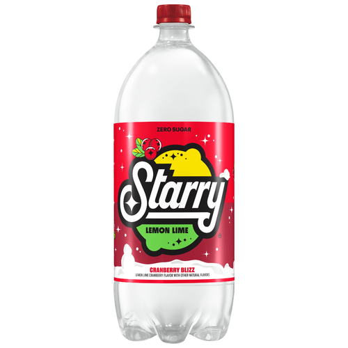Starry Zero Sugar Soda Lemon Lime Cranberry Blizz - 2 Liter