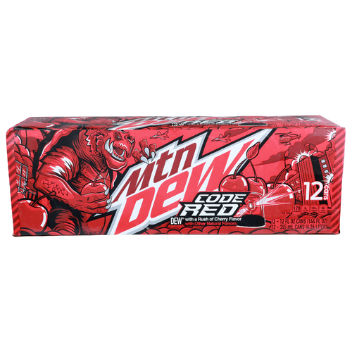 Mtn Dew Cherry Code Red - 12 Fluid Ounce - 12 Count