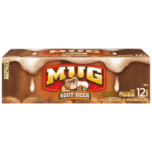 Mug Soda Root Beer - 144 Fluid Ounce