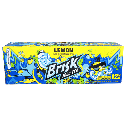 Lipton Brisk Lemon Iced Tea - 12 Fluid Ounce - 12 Count