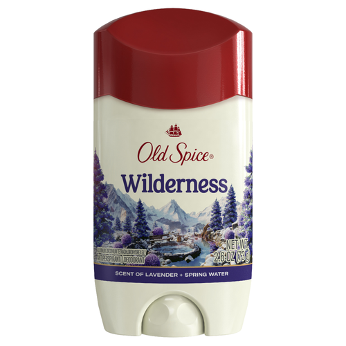 Old Spice Men's Antiperspirant & Deodorant Wilderness With Lavender, 24/7 Sweat Protection - 2.6 Ounce