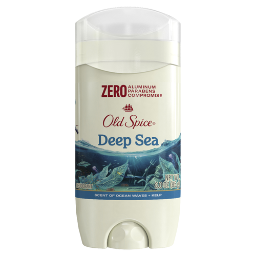 Old Spice Men's Deodorant Aluminum-Free Deep Sea With Ocean Elements, 24/7 Lasting Freshness - 3 Ounce