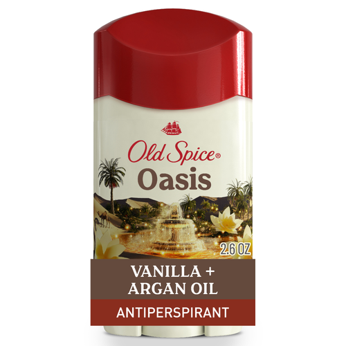 Old Spice Men's Antiperspirant & Deodorant Oasis With Vanilla, 24/7 Sweat Protection - 2.6 Ounce