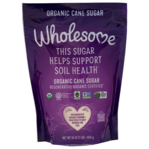 WHOLESOME Organic Sugar Evaporated Cane Juice - 16 Ounce