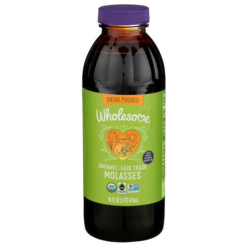 Wholesome Molasses Organic Unsulphured - 16 Fluid Ounce
