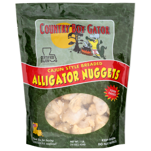Country Boy Gator Cajun Style Breaded Alligator Nuggets - 1 Pound