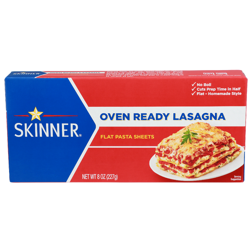 Skinner Flat Pasta Sheets Oven Ready Lasagna - 8 Ounce