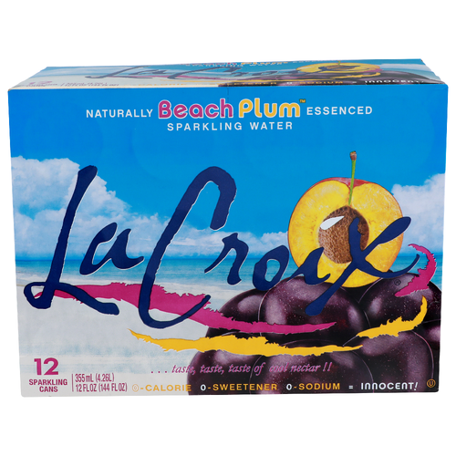 Lacroix Sparkling Water Beach Plum - 12 Fluid Ounce - 12 Count