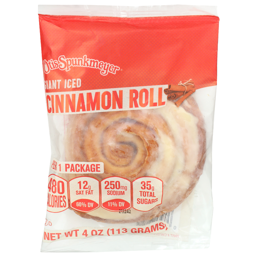 Otis Spunkmeyer Giant Iced Cinnamon Roll - 4 Ounce