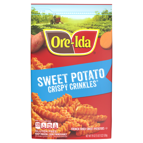Ore-Ida Sweet Potato Crispy Crinkles French Fried Potatoes, Bag - 19 Ounce