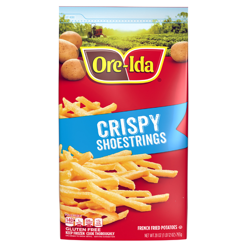 Ore-Ida Crispy Shoestrings French Fried Potatoes, Bag - 28 Ounce